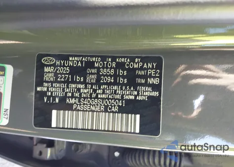 2025 Hyundai Elantra Sel Convenience from USA, damaged, VIN KMHLS4DG8SU005041